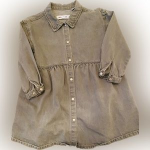 Zara dress 3-4, black denim